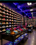 Sneaker wall at CJ Urban Wear