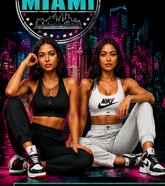Two women wearing Nike and Jordan sneakers